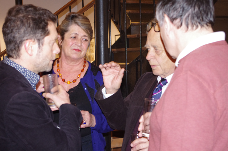 Pierre Christin avec l'éditeur François Le Bescond